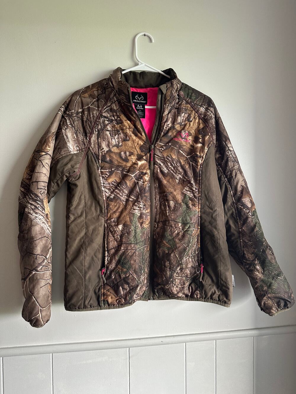 Real tree women camo puffer jacket insulated lining extra large